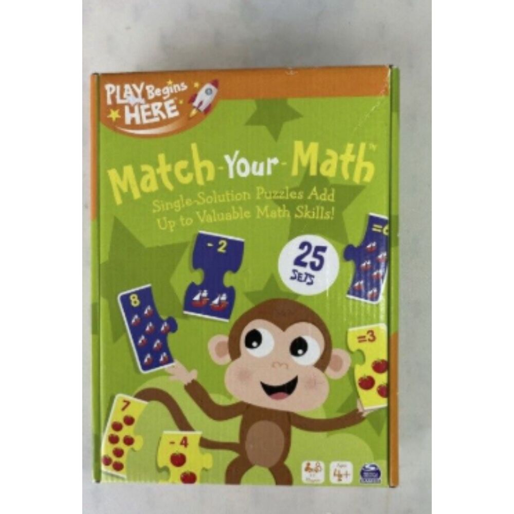 Spin Master Match Your Math Game Play Learn Numbers 25 Sets Puzzles Age 4+